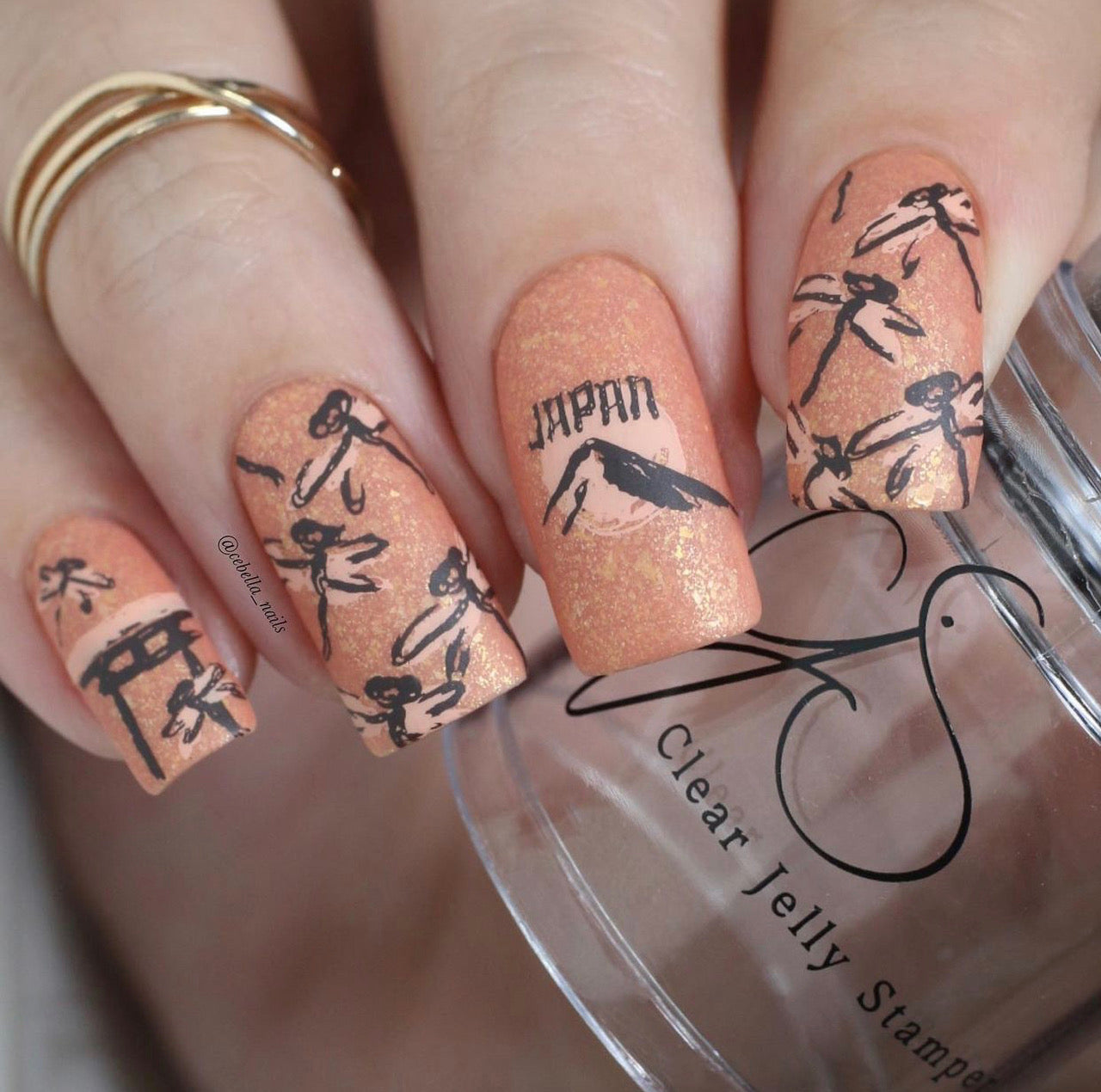 A Taste of Tokyo (CjSLC-67) Etched Nail Art Stamping Plate