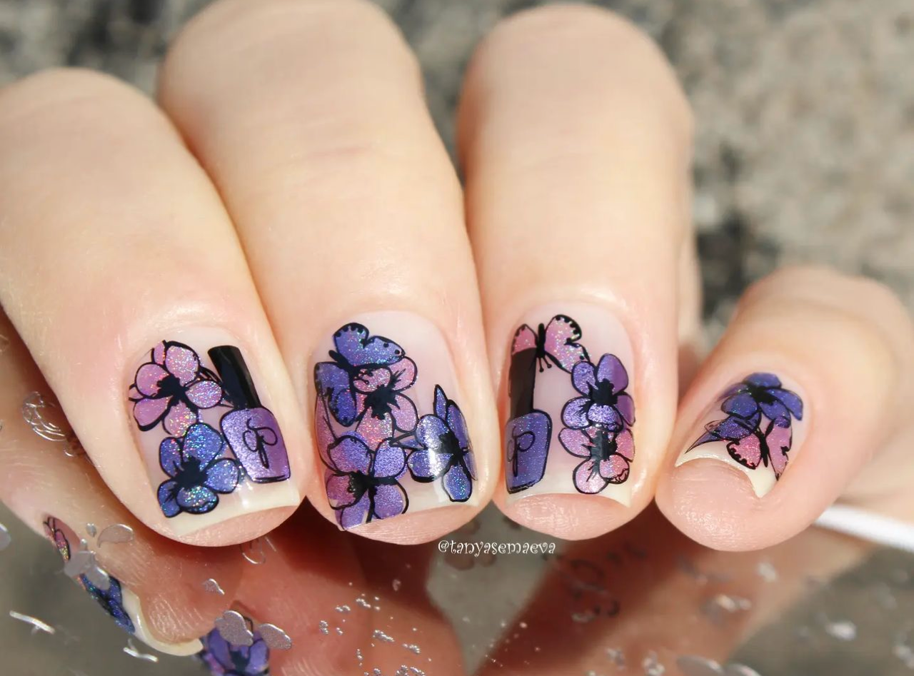Sakura (CjSLC-69) Etched Nail Art Stamping Plate