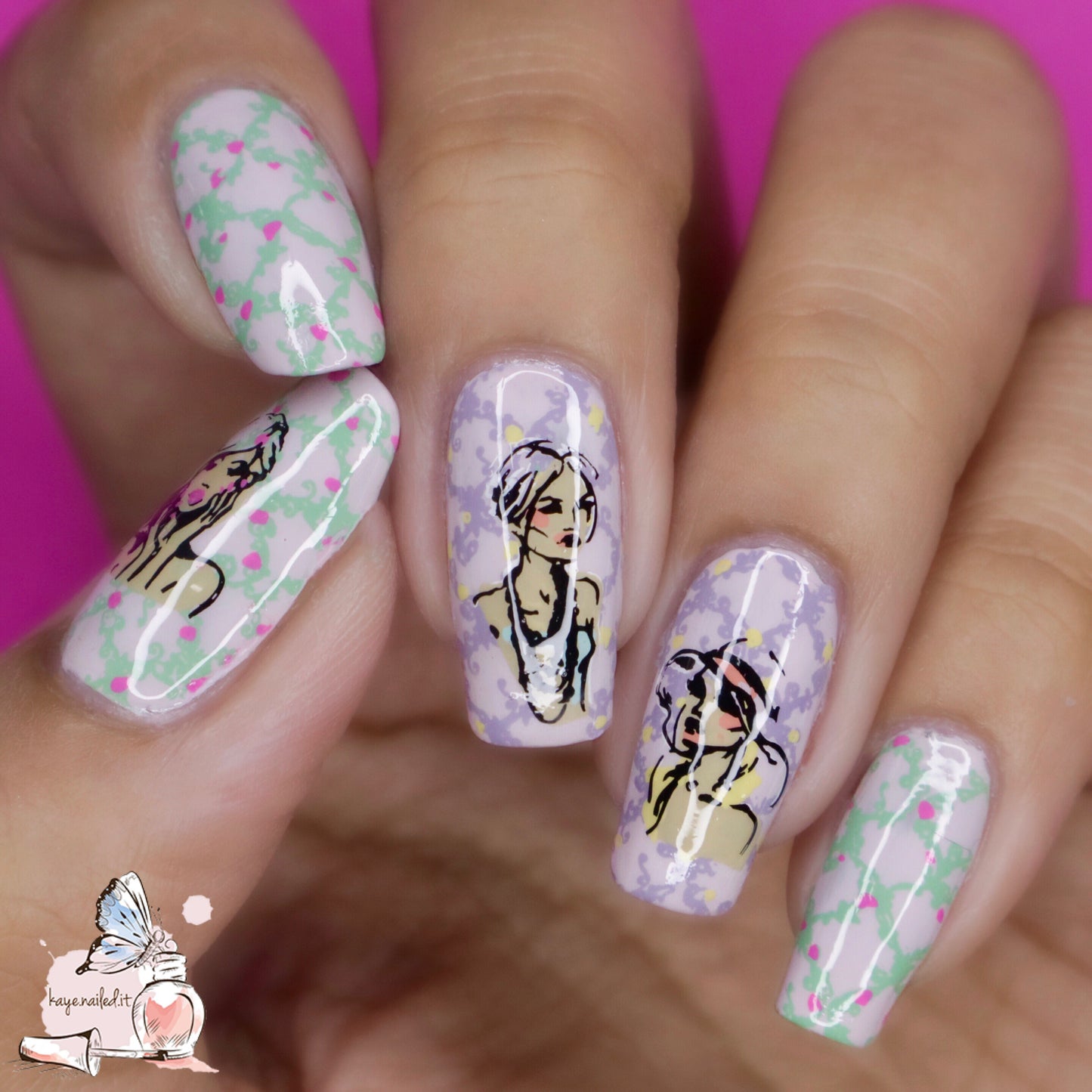 Kaye's Fashion Flavor (CjSLC-77) Etched Nail Art Stamping Plate