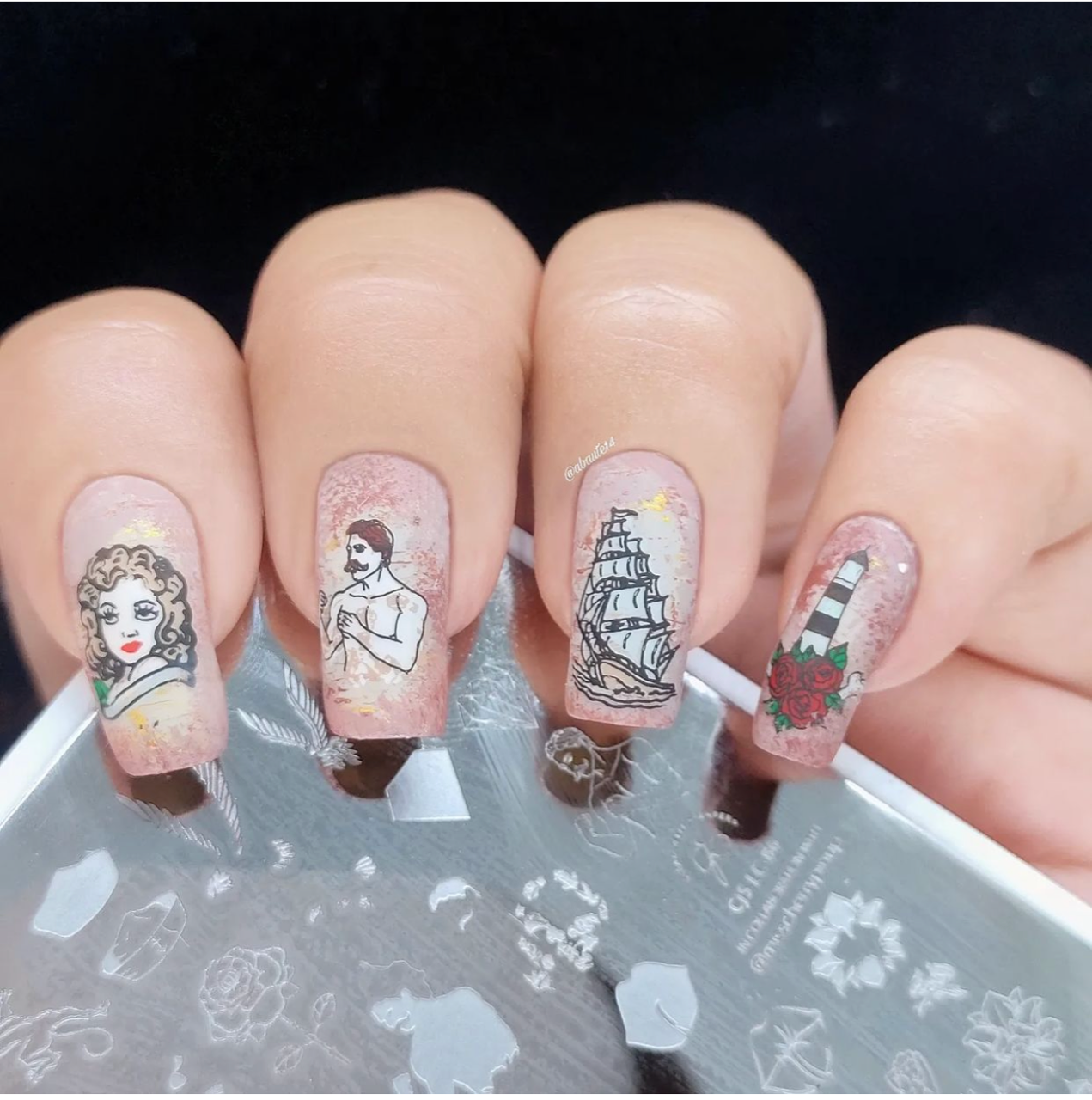 Tattoo (CjSLC-86) Etched Nail Art Stamping Plate