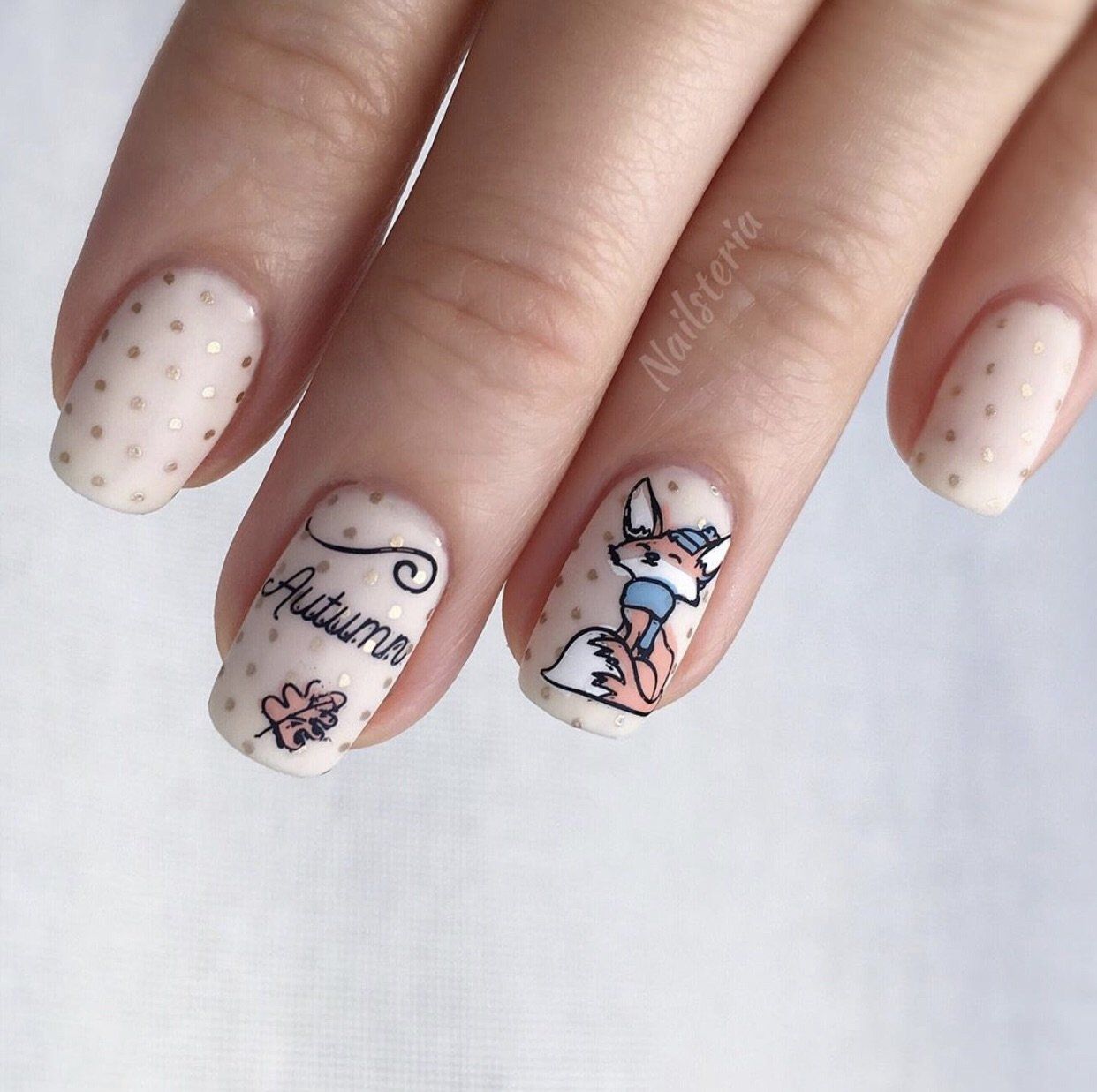 Foxy Fall (CjS-136) Steel Nail Art Stamping Plate 6x6 Clear Jelly Stamper