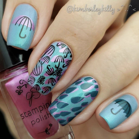 Fallpaper - Happy Fall Yall! (CjS-133) Steel Stamping Plate 14 x 9 Clear Jelly Stamper