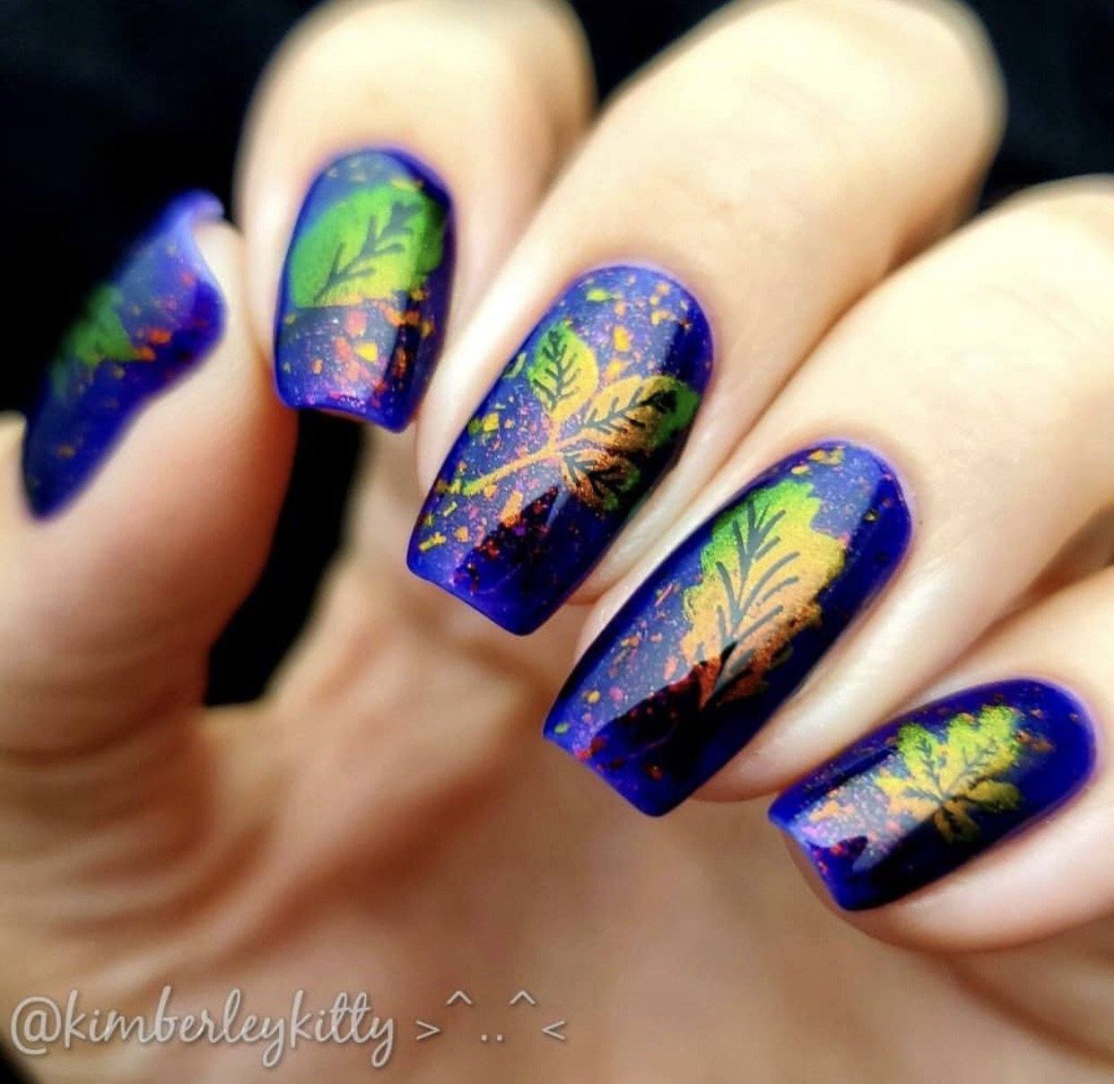 Autumn is Here! (CjS-135) Steel Nail Art Stamping Plate 14 x 9 Clear Jelly Stamper