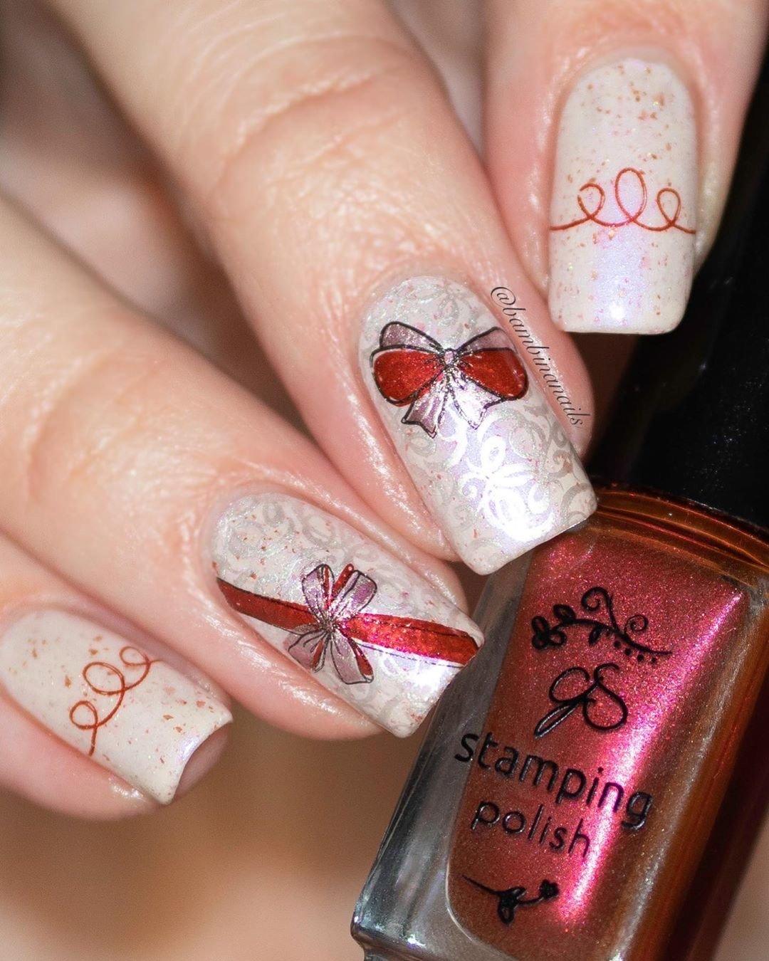 Put a Bow on it, Darling (CjS-147) Steel Nail Art Stamping Plate 14 x 9 Clear Jelly Stamper