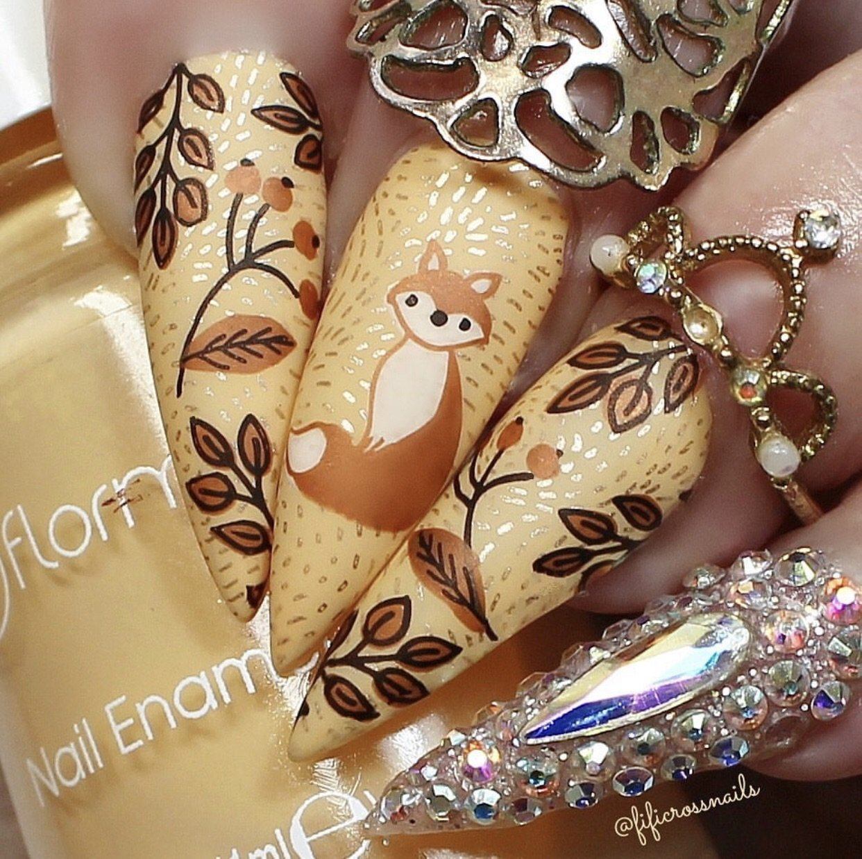 Autumn is Here! (CjS-135) Steel Nail Art Stamping Plate 14 x 9 Clear Jelly Stamper