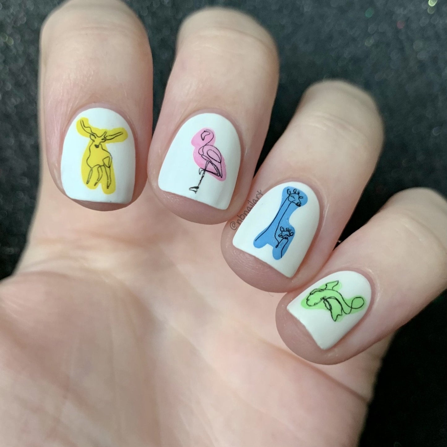 Mod Life Series - Wildlife (CjS-139) Steel Nail Art Stamping Plate 8 x 8 Clear Jelly Stamper