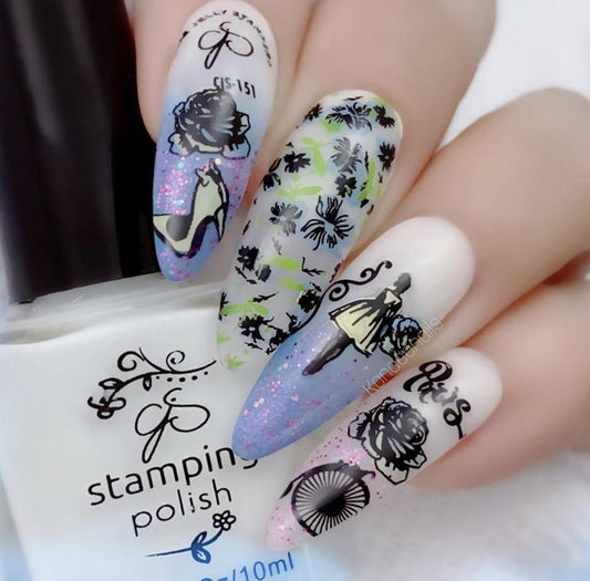 Springtime in Paris (CjS-151) Steel Stamping Plate 14 x 9 Clear Jelly Stamper