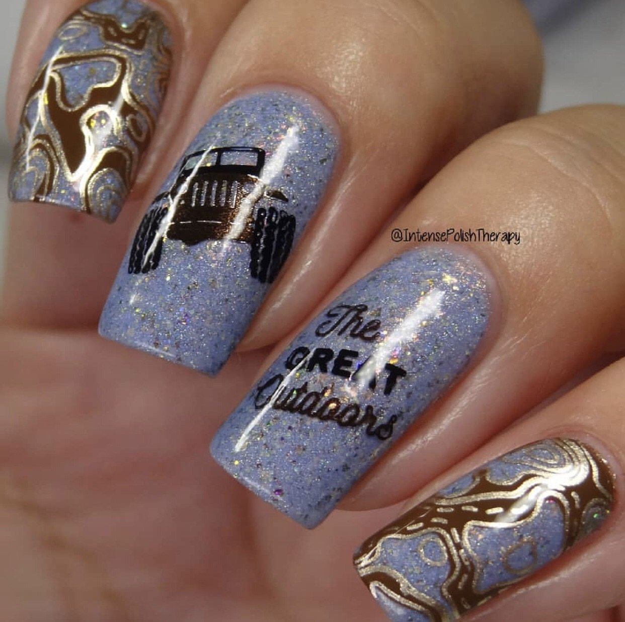 Adventure Begins (CjS-67) Steel Nail Art Stamping Plate 14 x 9 Clear Jelly Stamper