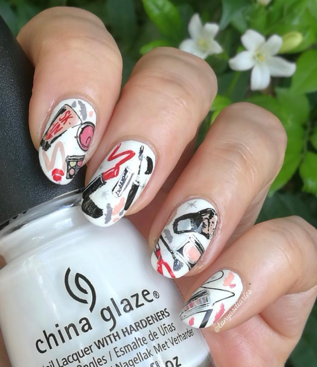 But First, Makeup (CjS-189) Steel Stamping Nail Art Plate 14 x 9 Clear Jelly Stamper