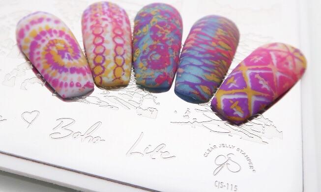 Boho Life (Cjs-115) Steel Nail Art Stamping Plate 14 x 9 Clear Jelly Stamper