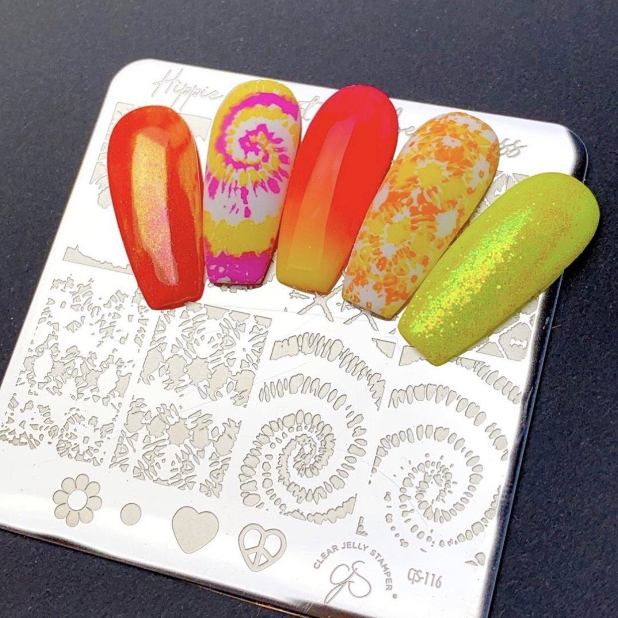 Lil' Boho Life (Cjs-116) Steel Nail Art Stamping Plate 6x6 Clear Jelly Stamper