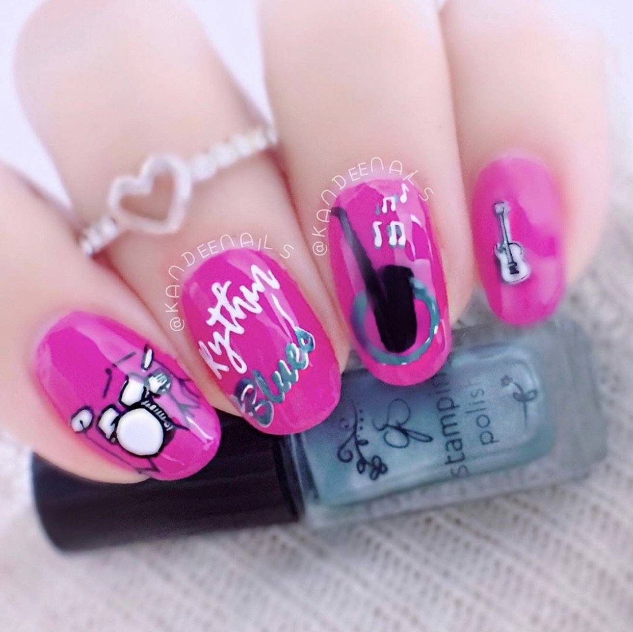 5-6-7-8... (CjS-119) Steel Nail Art Stamping Plate 14 x 9 Clear Jelly Stamper