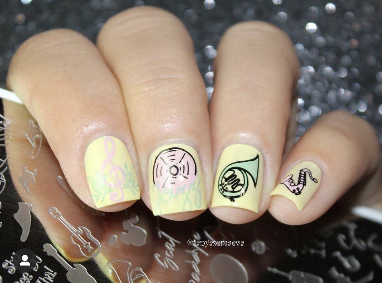 5-6-7-8... (CjS-119) Steel Nail Art Stamping Plate 14 x 9 Clear Jelly Stamper