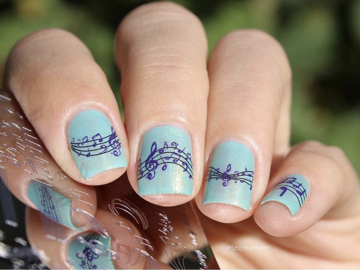 Musical Score (CjS-122) Steel Nail Art Stamping Plate 6x6 Clear Jelly Stamper