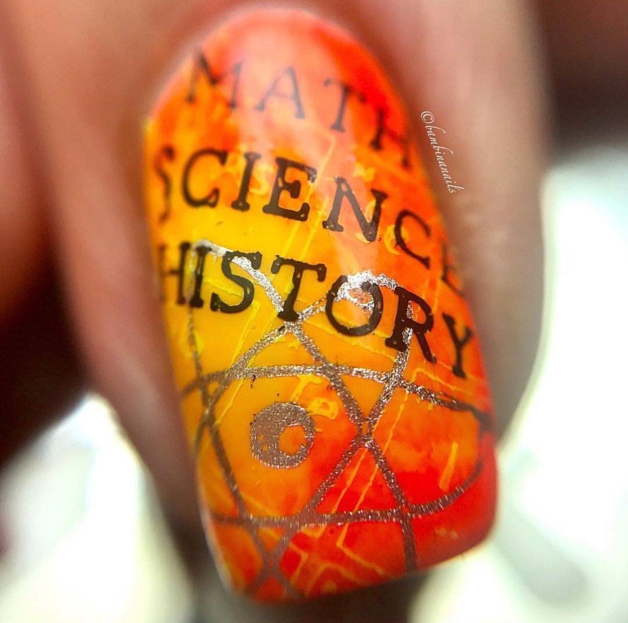 Back to School - Scholastic (CjS-43) Steel Nail Art Stamping Plate 14 x 9 Clear Jelly Stamper