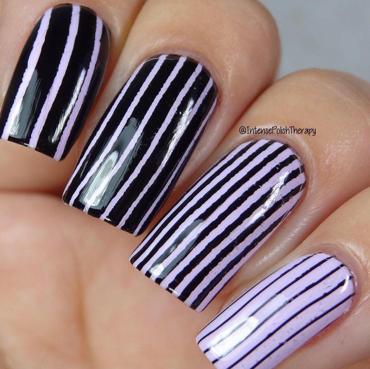 Lines (CjS-52) Steel Nail Art Stamping Plate 14 x 9 Clear Jelly Stamper