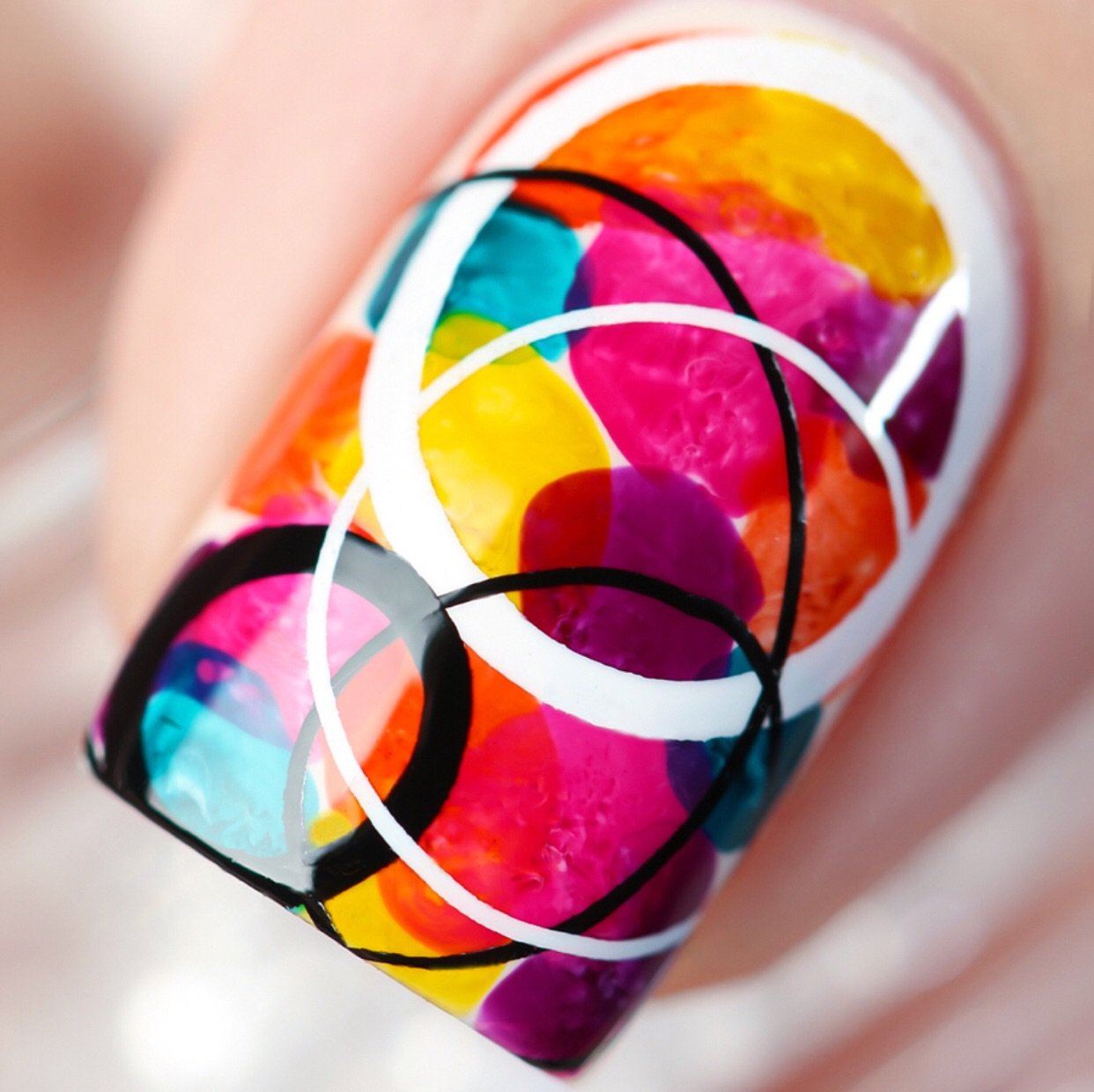 Circles (CjS-53) Steel Nail Art Stamping Plate 14 x 9 Clear Jelly Stamper