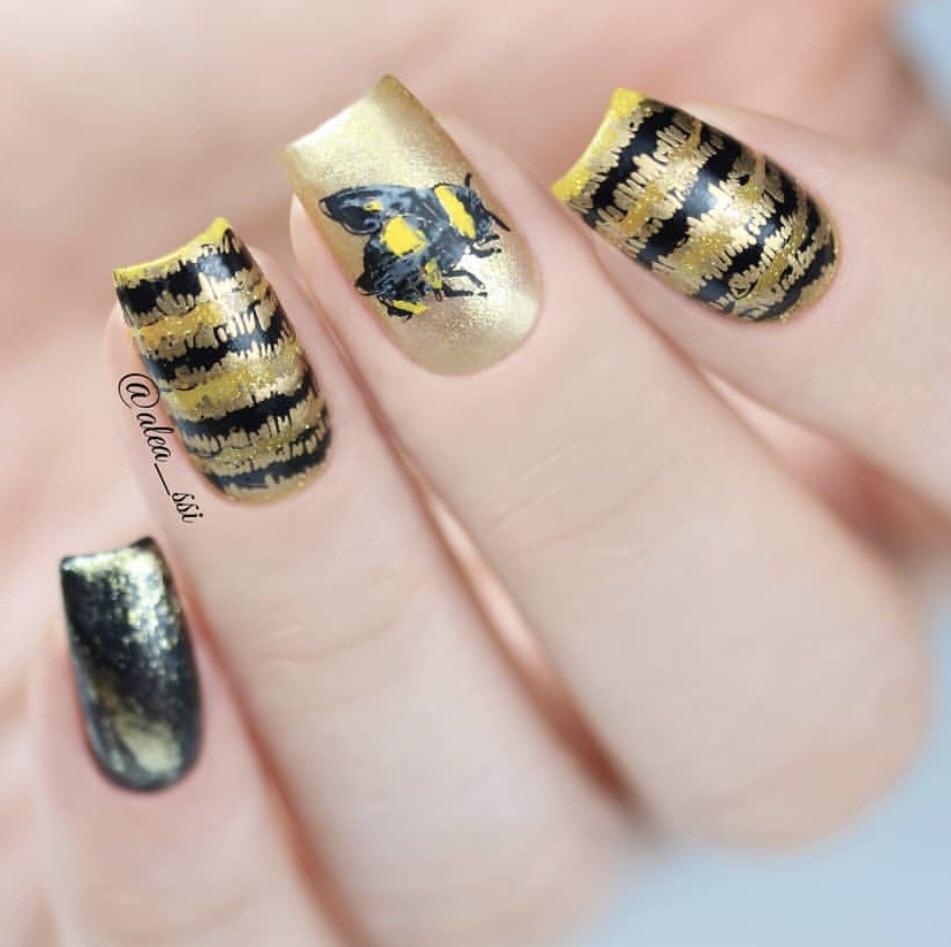 Save the Bees! (CjS-68) Steel Nail Art Stamping Plate 14 x 9 Clear Jelly Stamper