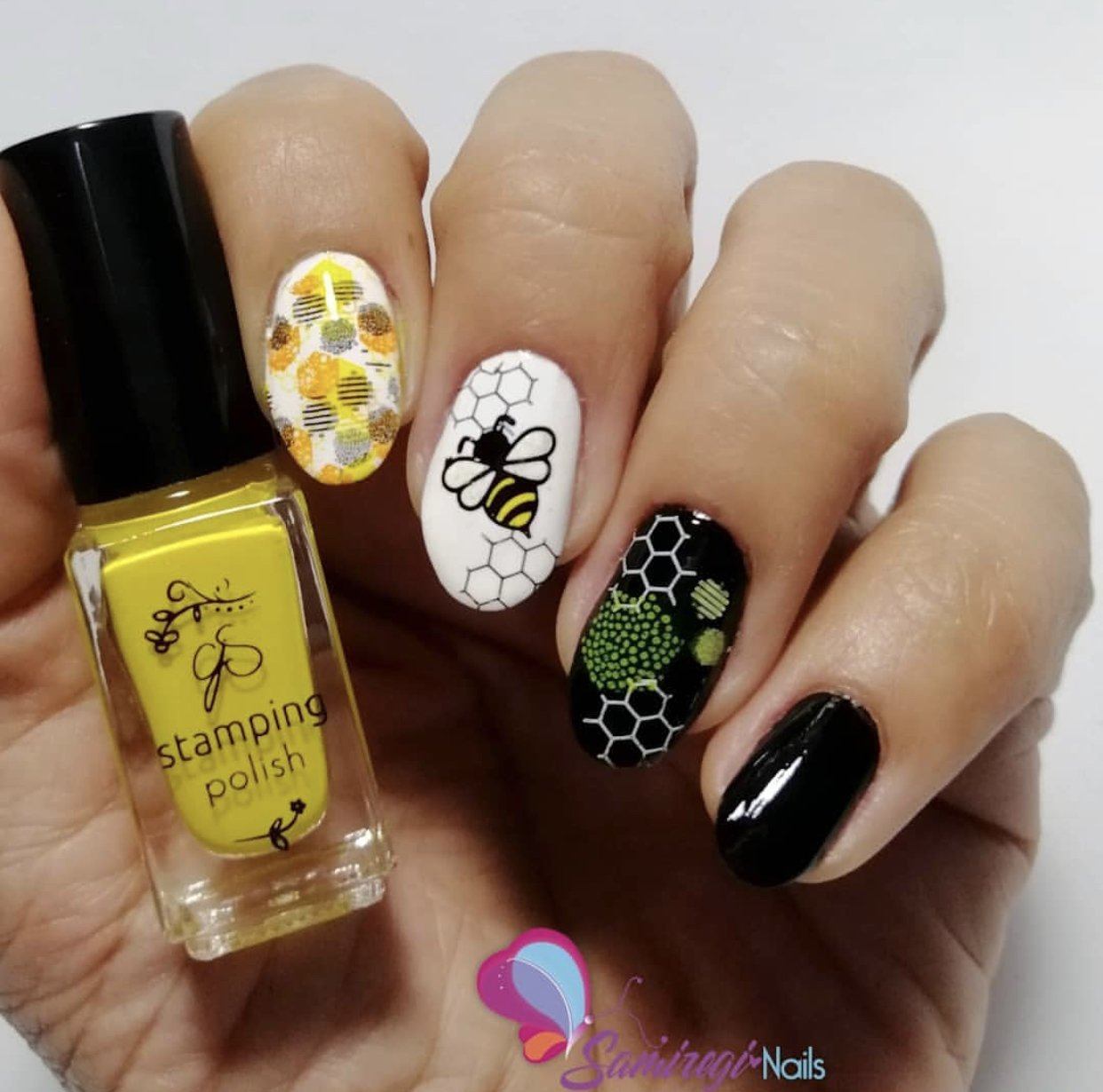 Buzz-y (CjS-73) Steel Nail Art Stamping Plate 6x6 Clear Jelly Stamper