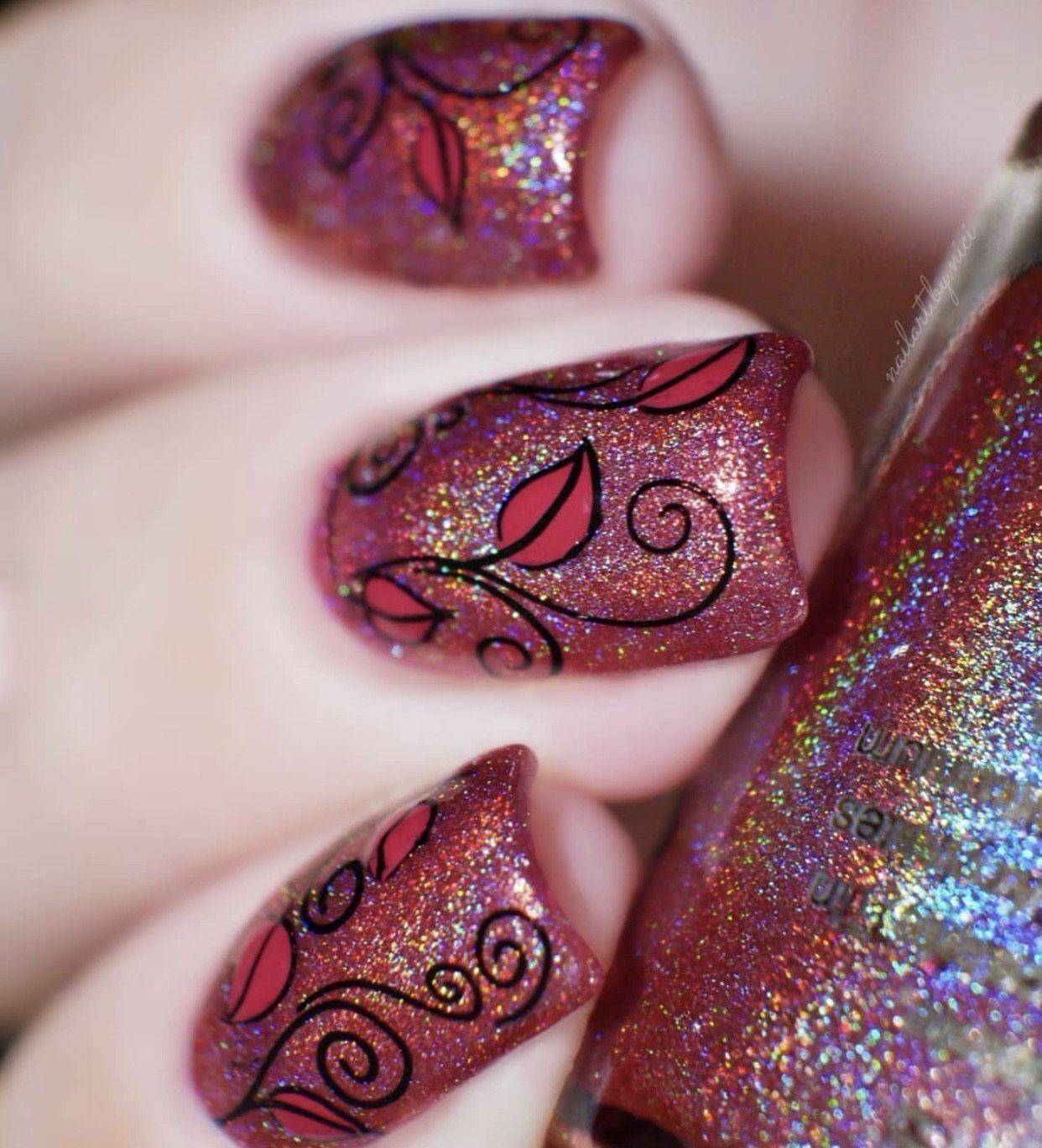 Forever Autumn (CjS-86) Steel Nail Art Stamping Plate 14 x 9 Clear Jelly Stamper