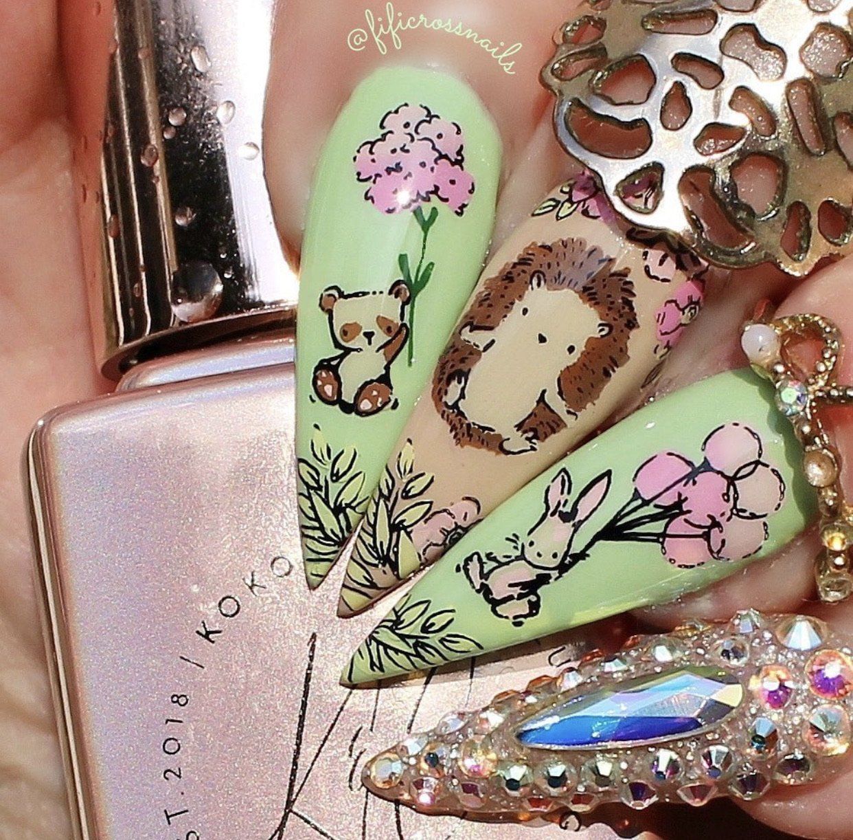 Life in Bloom (CjS-97) Steel Nail Art Stamping Plate 14 x 9 Clear Jelly Stamper