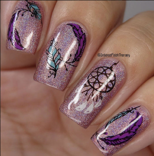 Idle No More by Anita Angel(CjSLC-06) Steel Nail Art Stamping Plate 14 x 9 Clear Jelly Stamper