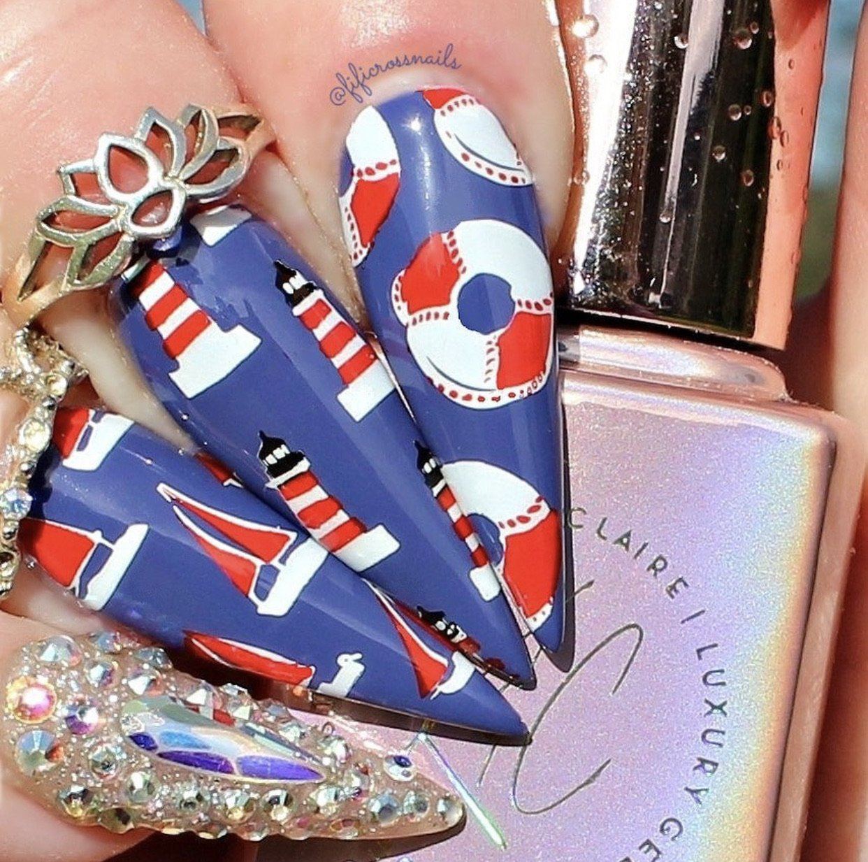 Treasures of the Sea (CjSLC-11) - Steel Nail Art Stamping Plate 14 x 9 Clear Jelly Stamper