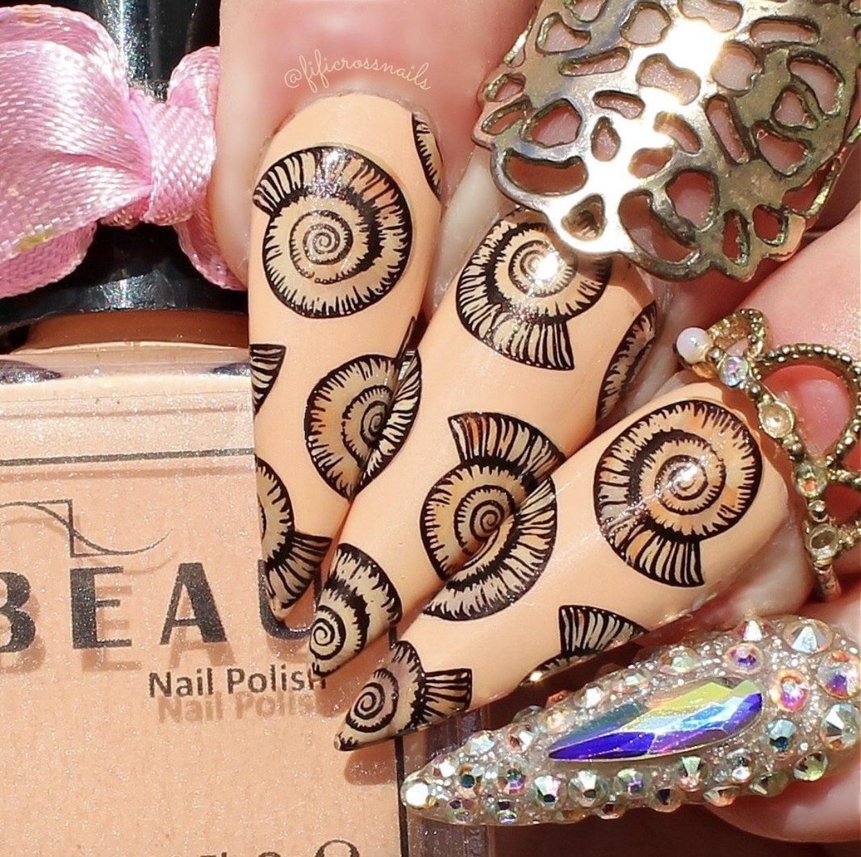 Treasures of the Sea (CjSLC-11) - Steel Nail Art Stamping Plate 14 x 9 Clear Jelly Stamper