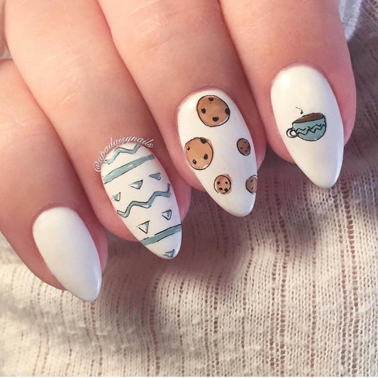 MINI Summer Drinks and Fruits Doodle (CjS-18) - Steel Nail Art Stamping Plate 6x6 Clear Jelly Stamper