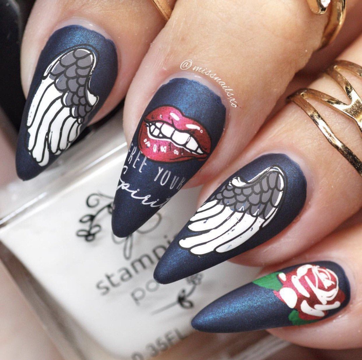 Boujee (CjS-87) Steel Nail Art Stamping Plate 14 x 9 Clear Jelly Stamper