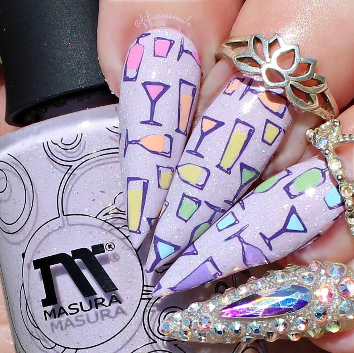 Hey Bartender (CjS-152) Etched Nail Art Stamping Plate