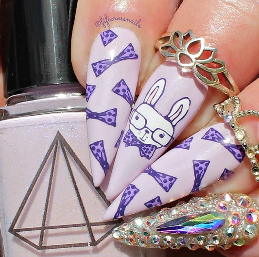 Hipster Bunnies (CjSH-65) Steel Stamping Plate 14 x 9 Clear Jelly Stamper