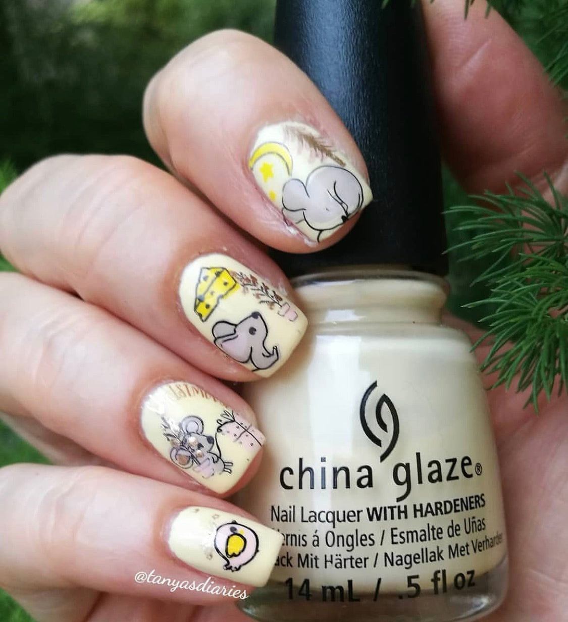 Merry ChrisMouse (CjS C-38) Steel Nail Art Stamping Plate 14 x 9 Clear Jelly Stamper