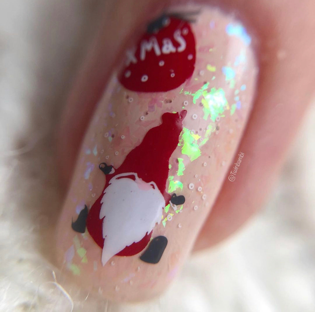 Gnome-mas (CjS C-48) Steel Nail Art Stamping Plate 14 x 9 Clear Jelly Stamper