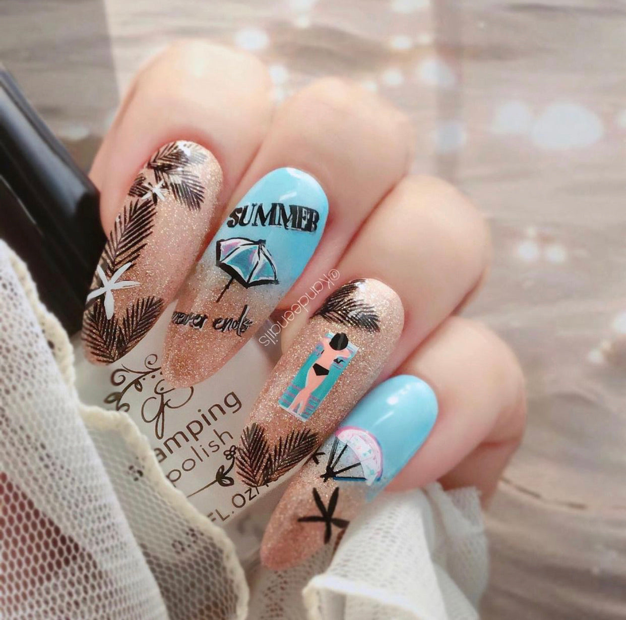 Summer Never Ends (CjS-165) Steel Stamping Plate 14 x 9 Clear Jelly Stamper