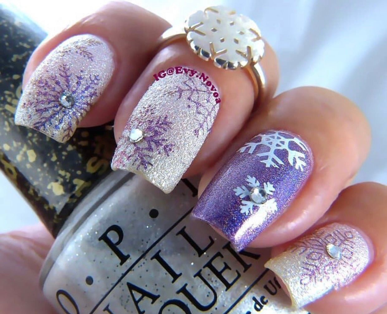 In the Frosty Air (CjS C-24) Steel Nail Art Stamping Plate 14 x 9 Clear Jelly Stamper