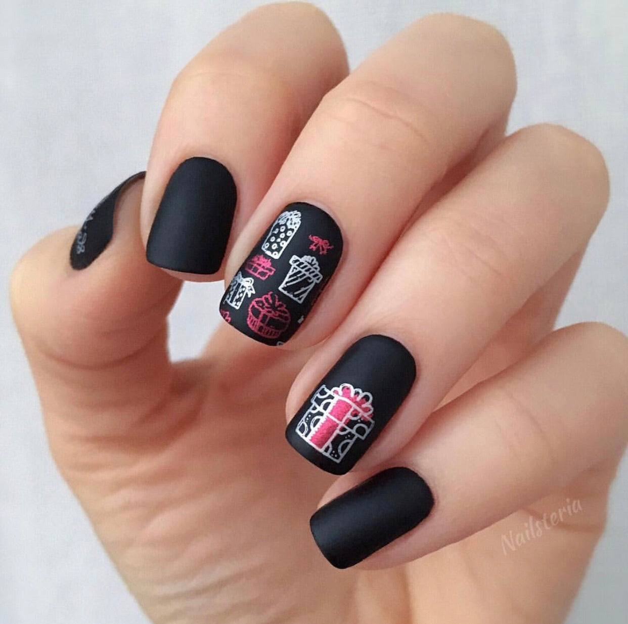 Pretty Paper - Gifted (CjS C-26) Steel Nail Art Stamping Plate 14 x 9 Clear Jelly Stamper