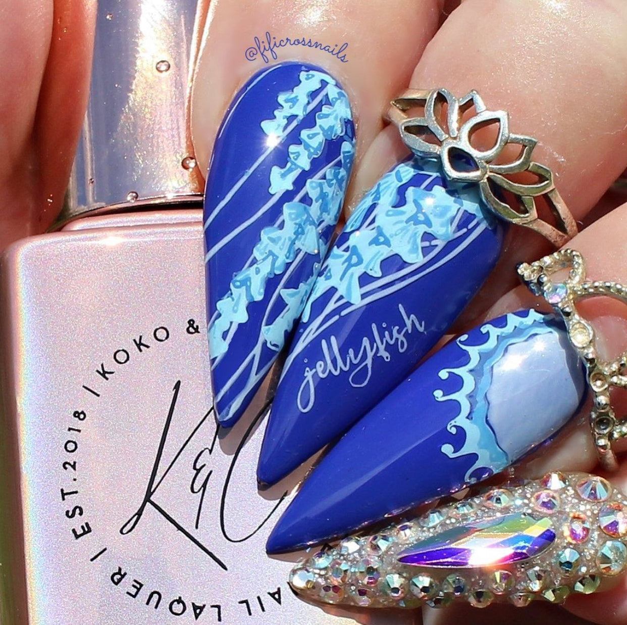 Blooming Sea (CjS-199) Steel Stamping Plate 8 x 8 Clear Jelly Stamper