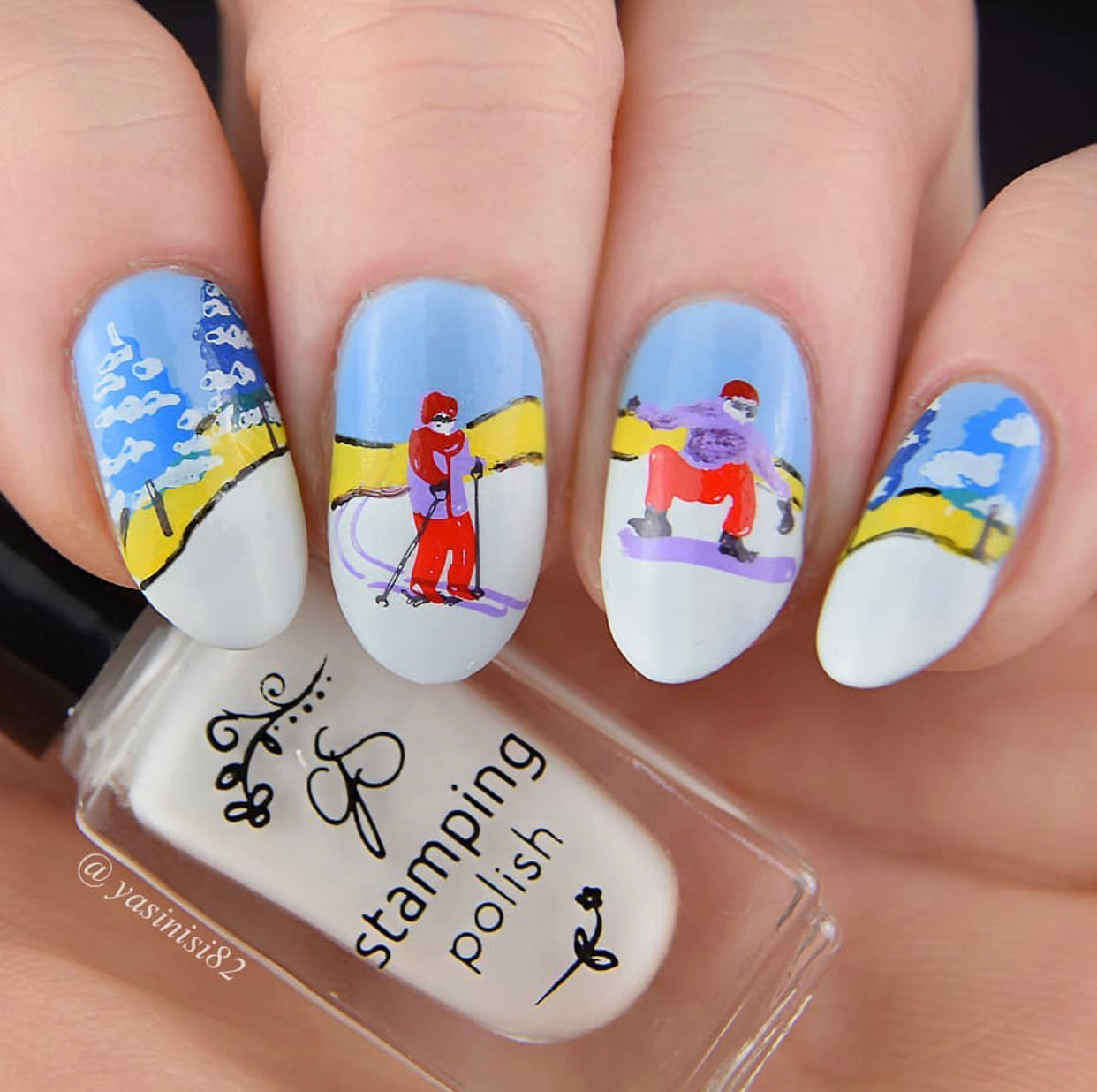 Sporty Winter (CjS-179) Steel Stamping Plate 8 x 8 Clear Jelly Stamper