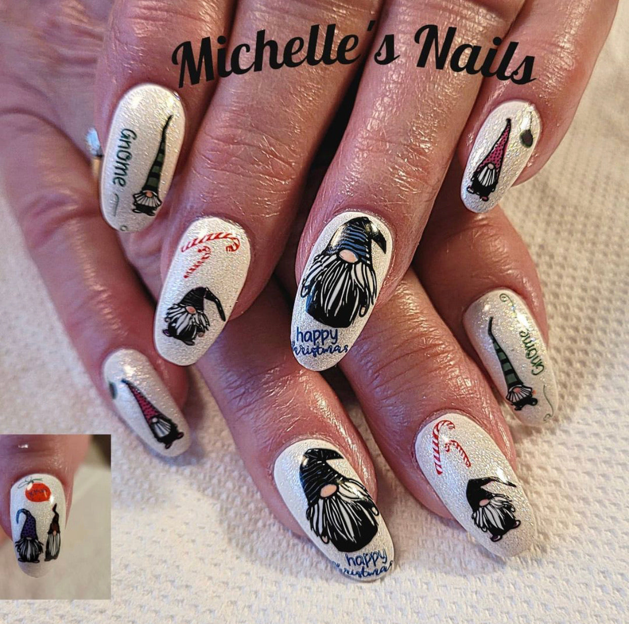 Gnome-mas (CjS C-48) Steel Nail Art Stamping Plate 14 x 9 Clear Jelly Stamper