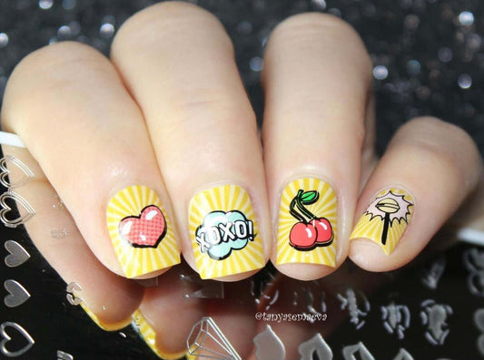 POP Heart (CjSV-22) Steel Stamping Plate 14 x 9 Clear Jelly Stamper