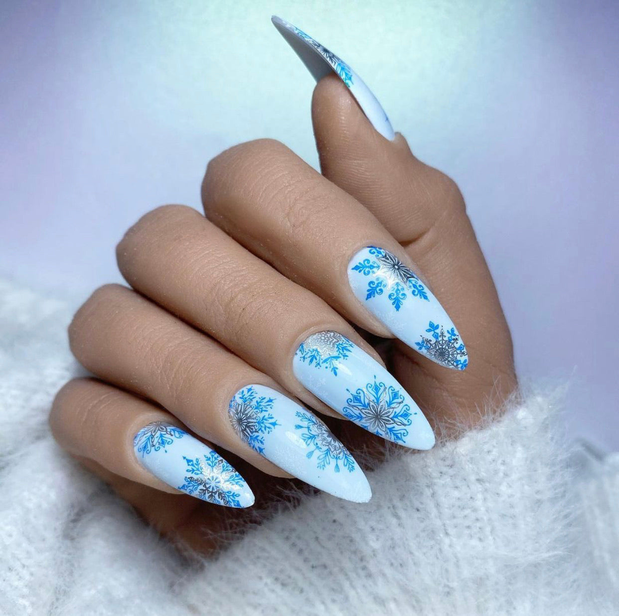 Let it Snow (CjSC-18) - Steel Nail Art Stamping Plate 14 x 9 Clear Jelly Stamper