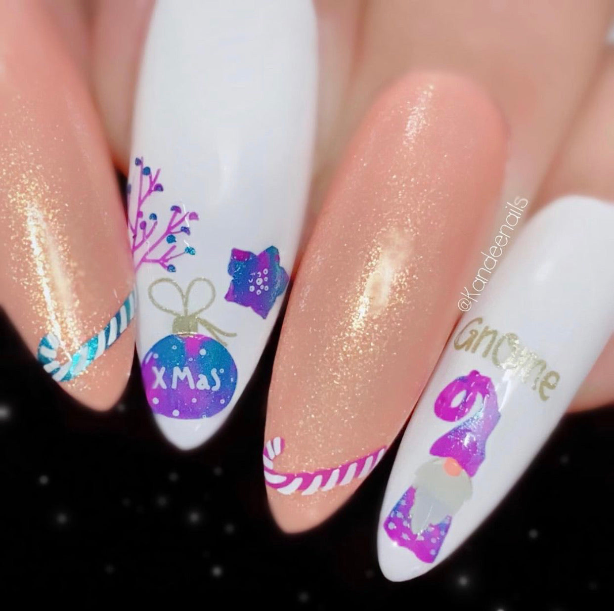 Gnome-mas (CjS C-48) Steel Nail Art Stamping Plate 14 x 9 Clear Jelly Stamper