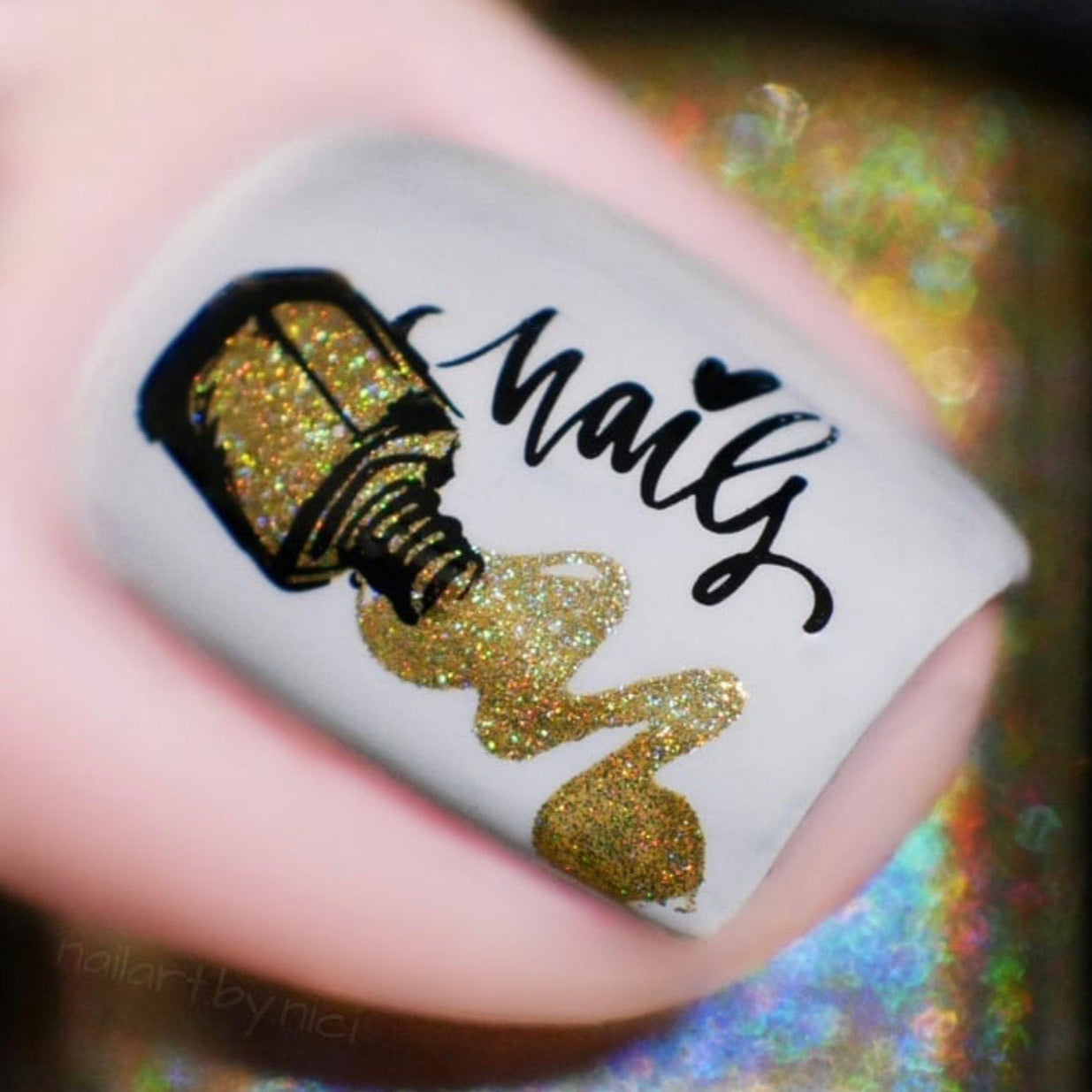 But First, Nails (CjS-192) Steel Stamping Plate 8 x 8 Clear Jelly Stamper