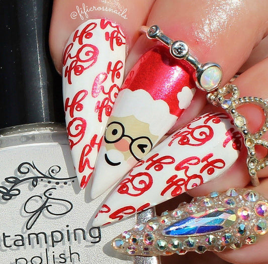 Classic Santa (CjSC-34) Steel Nail Art Stamping Plate 8 x 8 Clear Jelly Stamper