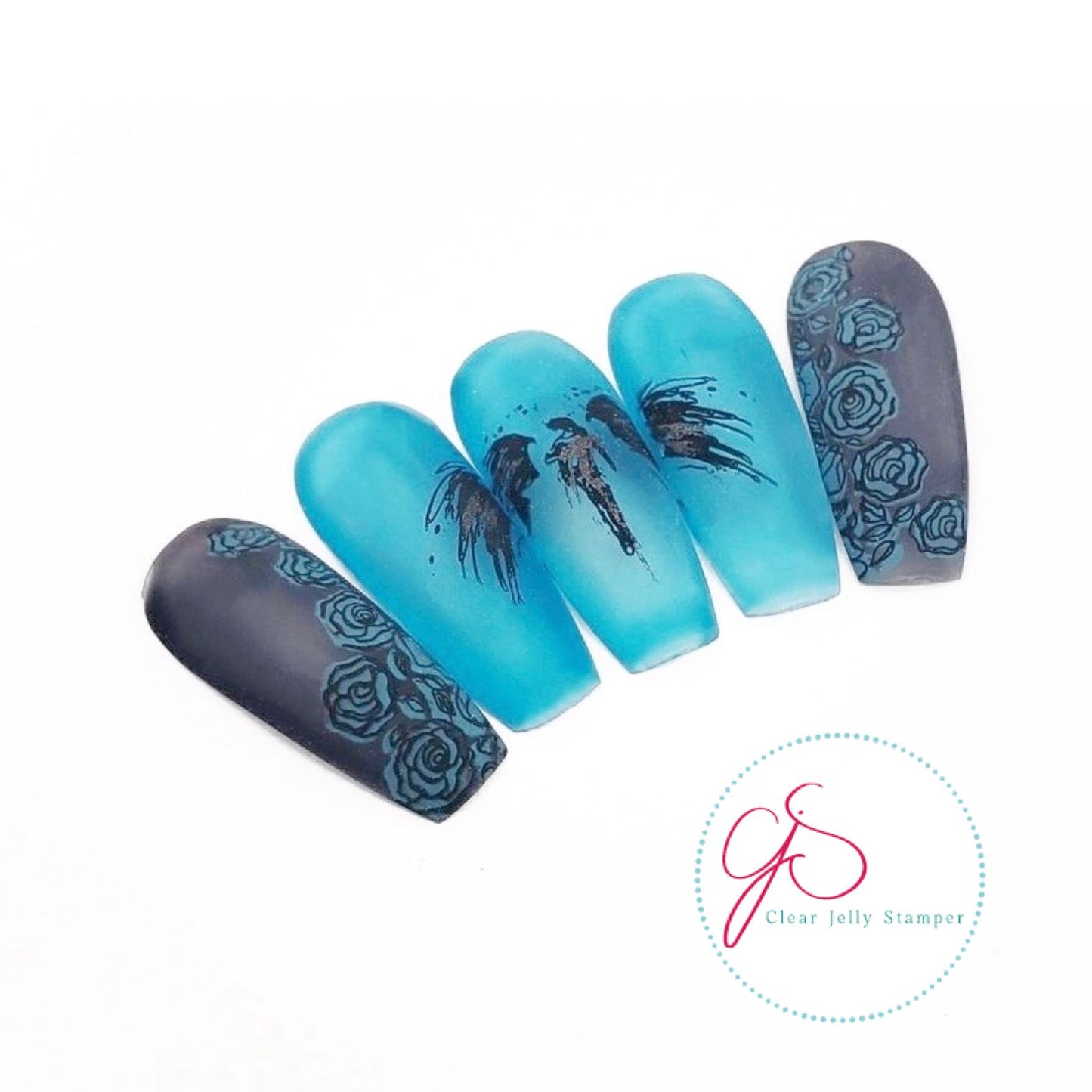 Dark Angel (CjSH-59) Steel Stamping Plate 14 x 9 Clear Jelly Stamper