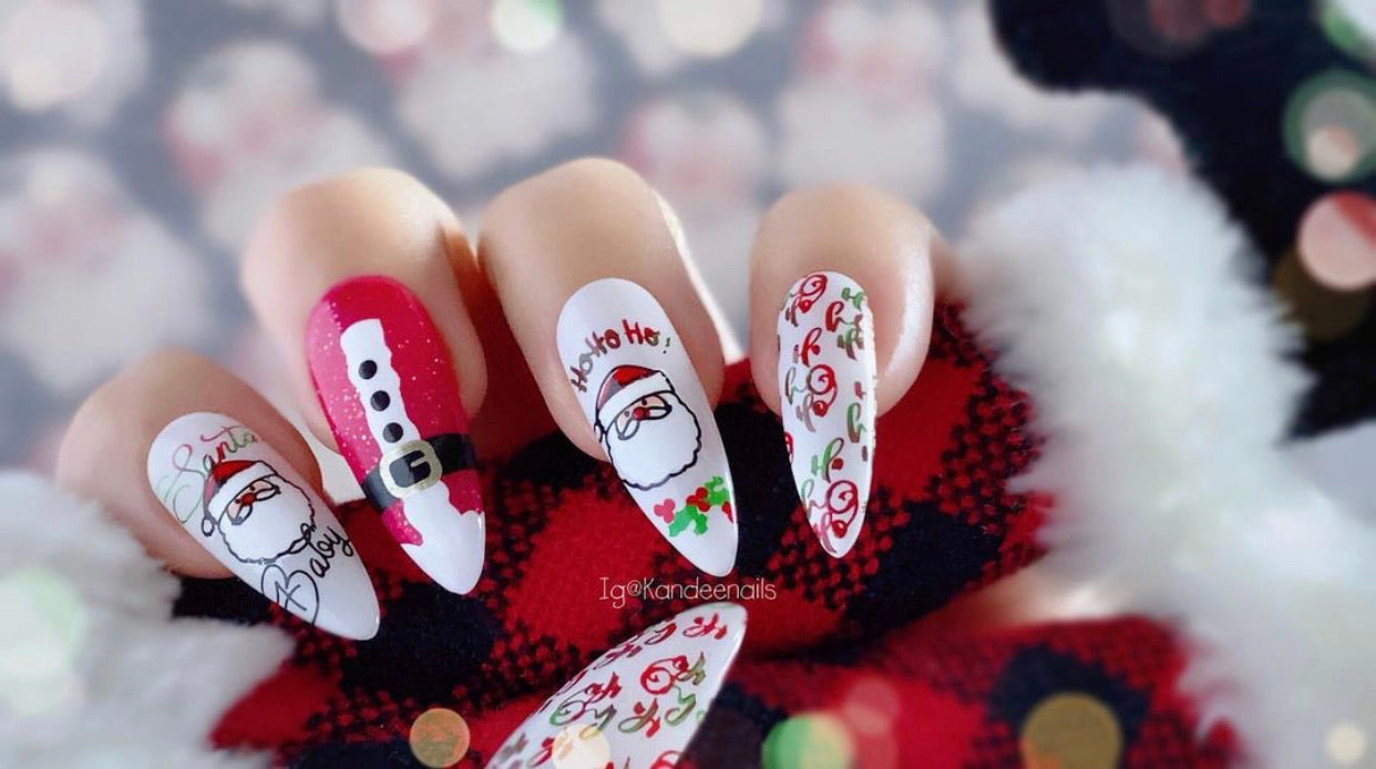 Classic Santa (CjSC-34) Steel Nail Art Stamping Plate 8 x 8 Clear Jelly Stamper