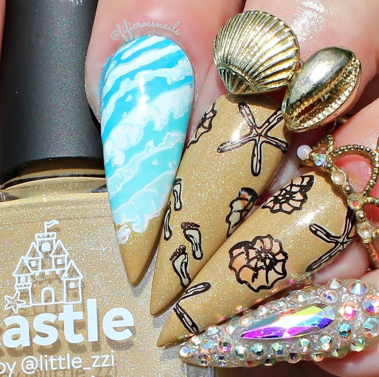Lake Life (CjS-208) Etched Nail Art Stamping Plate