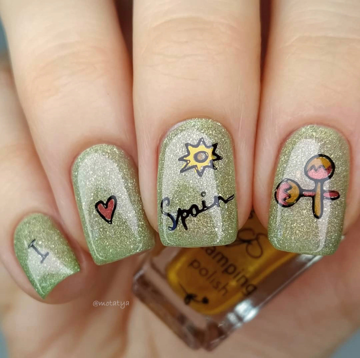 I Love Spain (CjSLC-61) Steel Stamping Plate 14 x 9 Clear Jelly Stamper