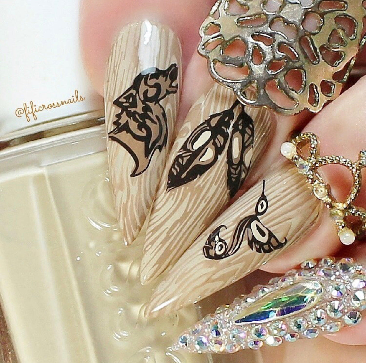 Tribal Spirits by Minnie (CjS LC-39) Steel Stamping Plate 14 x 9 Clear Jelly Stamper